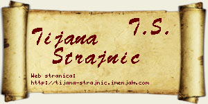 Tijana Strajnić vizit kartica